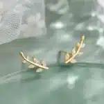 CAOSHI – boucles d'oreilles en forme de feuille pour femmes, bijoux fantaisie, en zircone brillante, Chic, accessoires de tous les jours, cadeau tendance 1