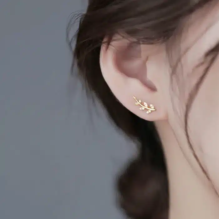 CAOSHI – boucles d'oreilles en forme de feuille pour femmes, bijoux fantaisie, en zircone brillante, Chic, accessoires de tous les jours, cadeau tendance 3