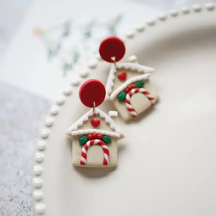 Boucles d'oreilles en argile polymère, cloche de bonhomme de neige, pain d'épices, multi-formes, accessoires de célébration, cadeaux, vacances d'hiver, noël, 2024 2
