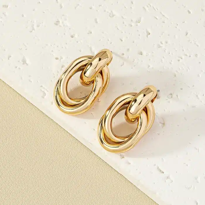 Boucle d'Oreille en Or et Argent avec Nministériels d pour Femme, Brcorporelle, Plaqué, Carillon, Mignon, 03/Wear, Bijoux 4