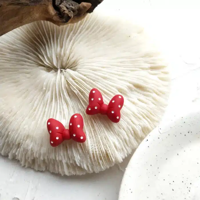 Boucles d'oreilles à nœud papillon rouge pour femmes, mignonnes, dessin animé, Vintage, mode, bijoux à breloques en résine, nouveau joli cadeau 2023 14