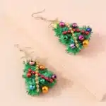 Boucles d'oreilles joyeux noël pour femmes, mélange de Styles, nouvelle mode, arbre de noël, cerf, père noël, bijoux cadeaux du nouvel an 5