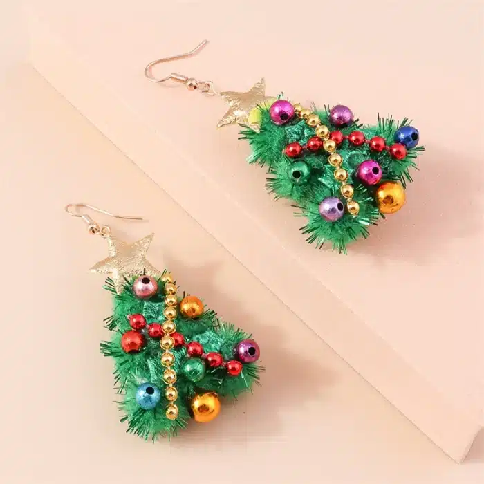 Boucles d'oreilles joyeux noël pour femmes, mélange de Styles, nouvelle mode, arbre de noël, cerf, père noël, bijoux cadeaux du nouvel an 5