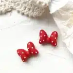 Boucles d'oreilles à nœud papillon rouge pour femmes, mignonnes, dessin animé, Vintage, mode, bijoux à breloques en résine, nouveau joli cadeau 2023 1