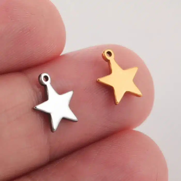 EUEAVAN – breloques arbre de vie en acier inoxydable, 5 pièces, pour la fabrication de bijoux, pendentif lune, croix, papillon, serpent, cœur, feuille, bracelet, boucles d'oreilles, bricolage, minuscule, creation bijou 31