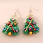 Boucles d'oreilles joyeux noël pour femmes, mélange de Styles, nouvelle mode, arbre de noël, cerf, père noël, bijoux cadeaux du nouvel an 3