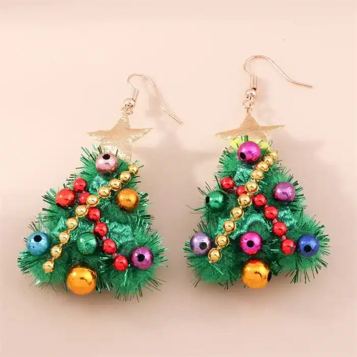 Boucles d'oreilles joyeux noël pour femmes, mélange de Styles, nouvelle mode, arbre de noël, cerf, père noël, bijoux cadeaux du nouvel an 3