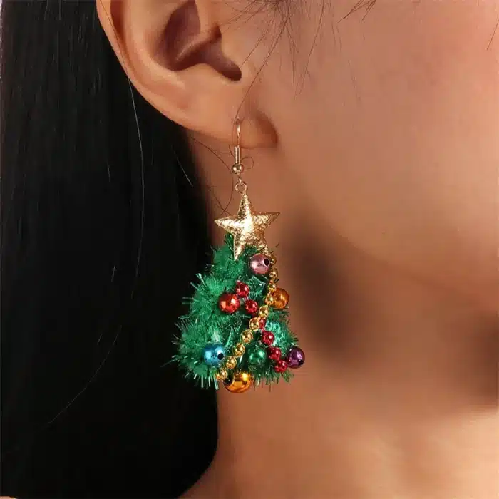 Boucles d'oreilles joyeux noël pour femmes, mélange de Styles, nouvelle mode, arbre de noël, cerf, père noël, bijoux cadeaux du nouvel an 2