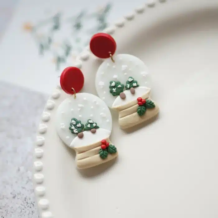 Boucles d'oreilles en argile polymère, cloche de bonhomme de neige, pain d'épices, multi-formes, accessoires de célébration, cadeaux, vacances d'hiver, noël, 2024 13