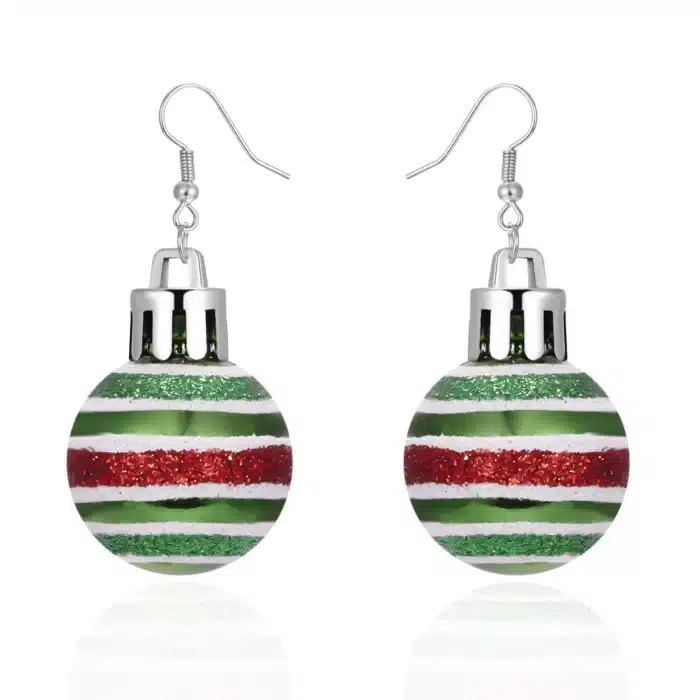 Boucles d'oreilles boules de noel