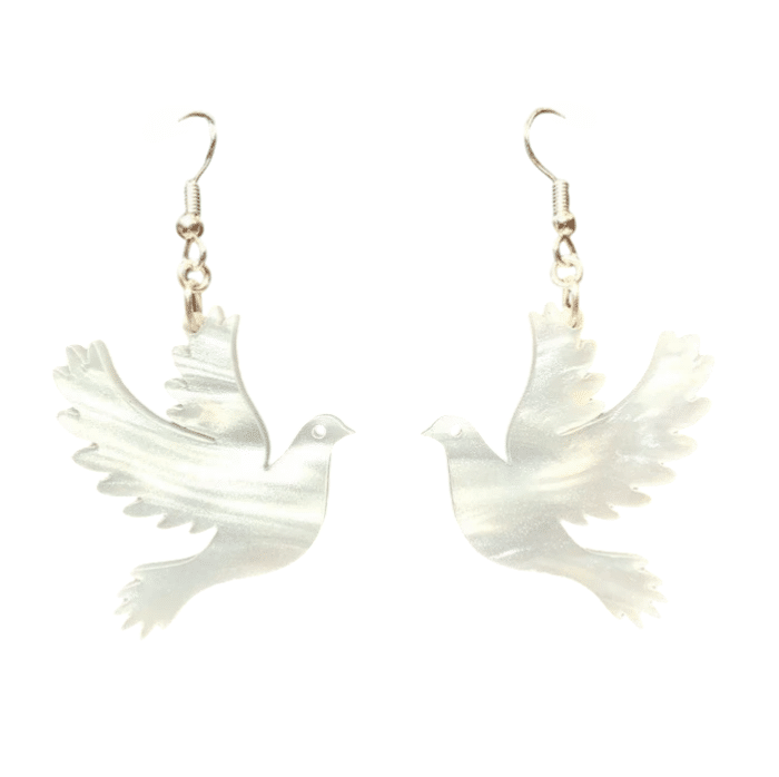 Boucle d'oreille colombe