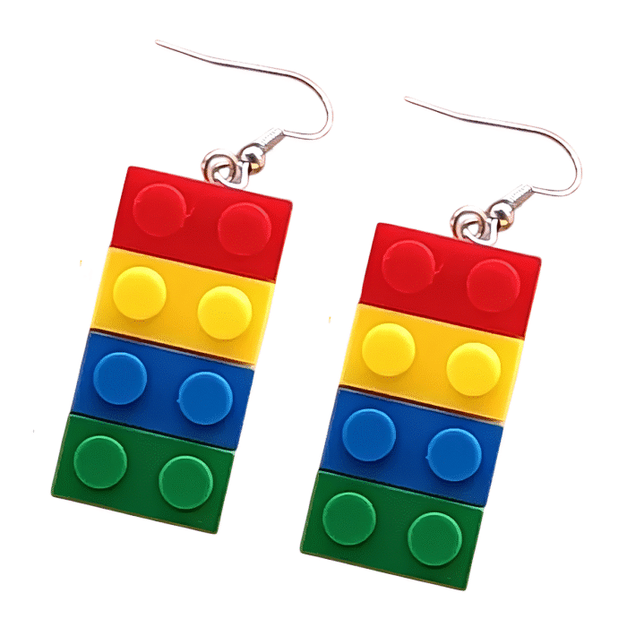 Boucle d'oreille Lego