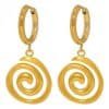 Boucle d'oreille pendante spirale
