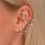 Boucles d'oreilles Huggie minimales en acier inoxydable, 1 paire, petit cristal de zircone, Helix fine, Tragus, Cartilage, bijoux de perçage 3