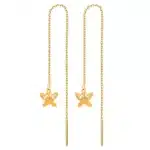 MinaMaMa acier inoxydable longue chaîne mince gland boule étoile papillon goutte boucle d'oreille pour femme enfileur boucles d'oreilles bijoux de mode 2