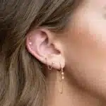 Nouveauté Double chaînes longues gland boucles d'oreilles pour femmes coréen en acier inoxydable Zircon suspendus boucle d'oreille Piercing bijoux 3
