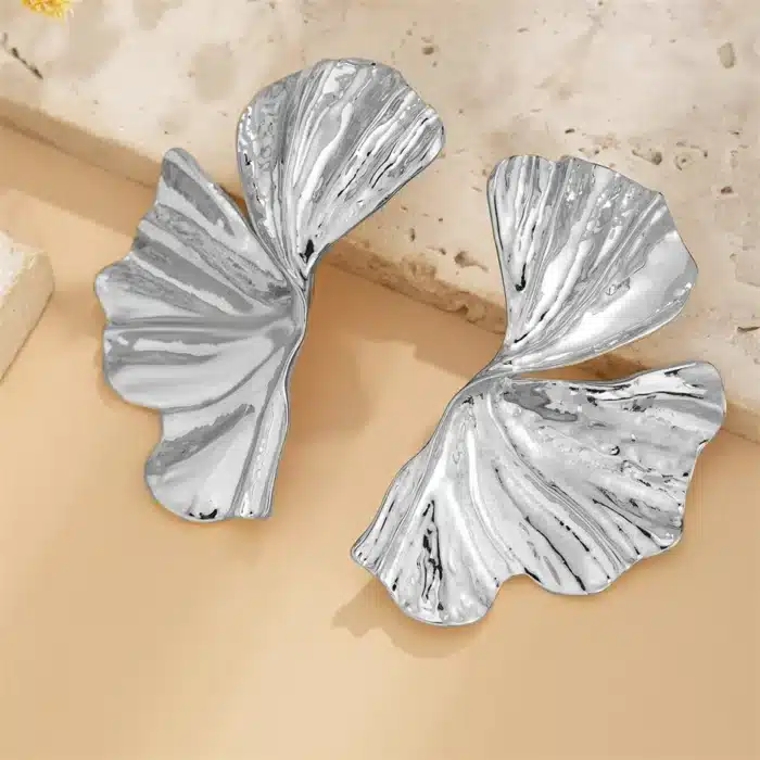 Ingemark – boucles d'oreilles exagérées en forme de grande feuille d'érable pour femmes, Punk, couleur or, pétale géométrique, Piercing, accessoires Y2K 16