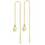 Boucle d'oreille chaine acier inoxydable