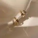 PONYKISS réel 925 en argent Sterling Zircon géométrique C boucles d'oreilles pour les femmes de mode fête mignon Bijoux fins Bijoux minimalistes 2