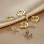 3 pièces mode cheval yeux pendentif Piercing boucles d'oreilles ensemble pour femmes en acier inoxydable Zircon clous d'oreille boucle d'oreille bijoux à la mode aretes 5