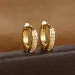 Boucles d'oreilles Huggie minimales en acier inoxydable, 1 paire, petit cristal de zircone, Helix fine, Tragus, Cartilage, bijoux de perçage 16