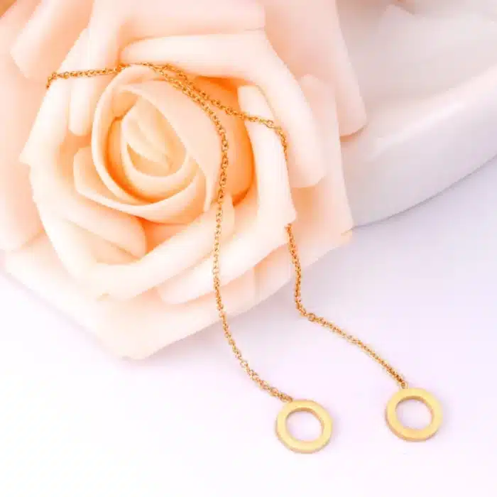 LUXUKISSKIDS Brincos acier inoxydable coquille noire gland goutte boucles d'oreilles papillon coréen fée bijoux chaîne longue boucle d'oreille 3