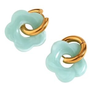 Boucle d'oreille fleur interchangeable