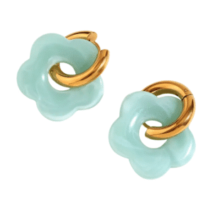 Boucle d'oreille fleur interchangeable