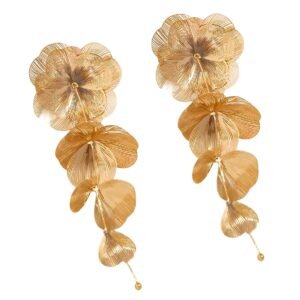 Boucles d'oreilles fleurs pendantes