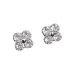Boucles d'oreilles fleur argent