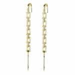 Boucle d'oreille chaine traversante