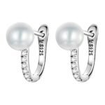 Boucle d'oreille boule argent