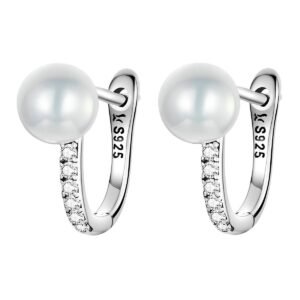 Boucle d'oreille boule argent
