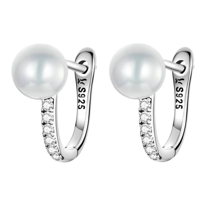 Boucle d'oreille boule argent
