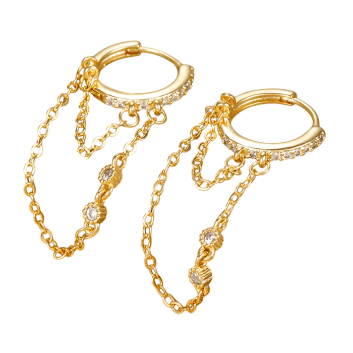 Boucle d'oreille 2 trous acier