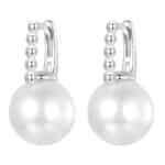 Boucle d'oreille grosse boule argent