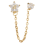 Boucle d'oreille chaine 2 trous