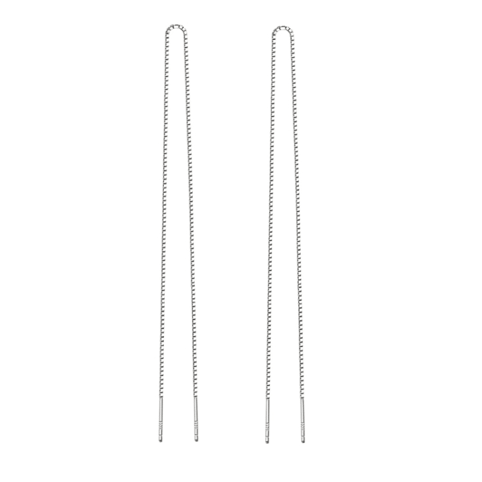 Boucle d'oreille chaine argent