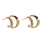 Boucle d'oreille effet 2 trous