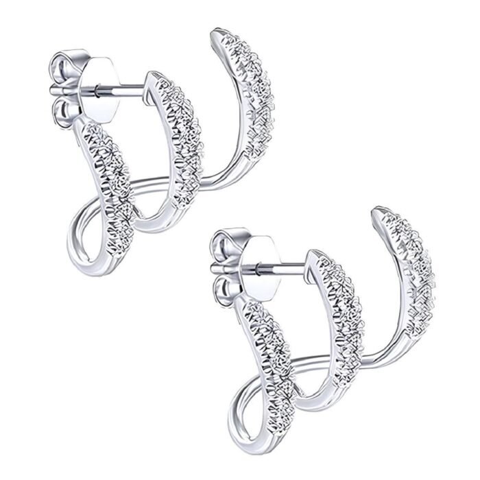 Boucle d'oreille effet 3 trous
