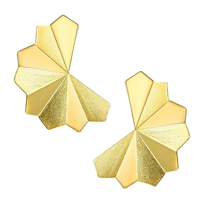 Boucle d'oreille eventail or