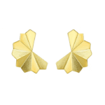 Boucle d'oreille eventail or