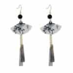Boucles d'oreilles eventail pendantes