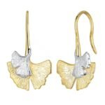 Boucles d'oreilles ginkgo argent