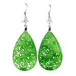 Boucle d'oreille en jade vert