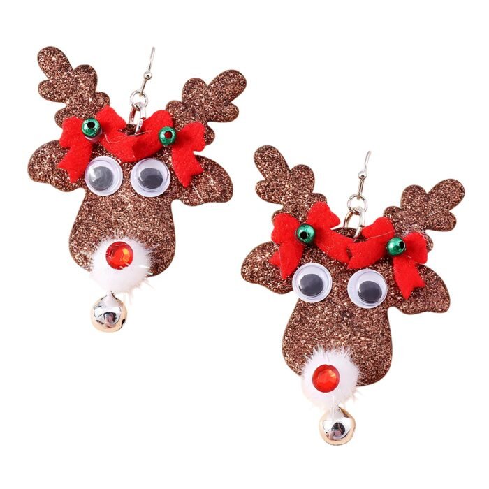 Boucle d'oreille rennes de noel