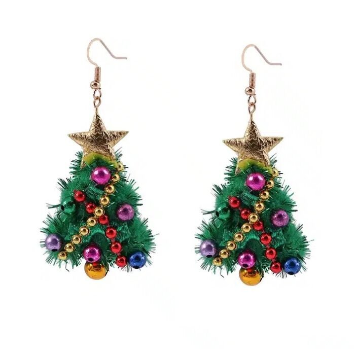 Boucles d'oreilles sapin de noël