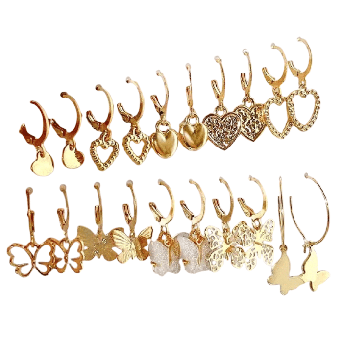 Set boucle d'oreille acier inoxydable