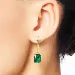 Boucles d'oreilles pendantes en pierres vertes pour femmes, bijoux fins d'été, flambant neuf, en argent Sterling 925 véritable, cadeau Vintage 3