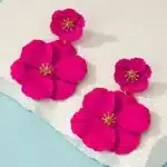 Grandes boucles d'oreilles à Clip en métal et caoutchouc époxy pour femmes, multicolores, nouveaux Styles romantiques, accessoires de vacances, cadeaux de fête, MQ121 10